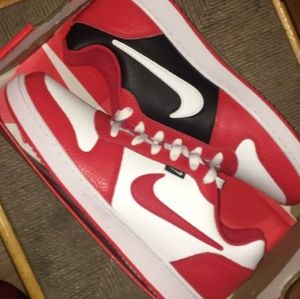 Red,white,black,nike air forces SIZE 10